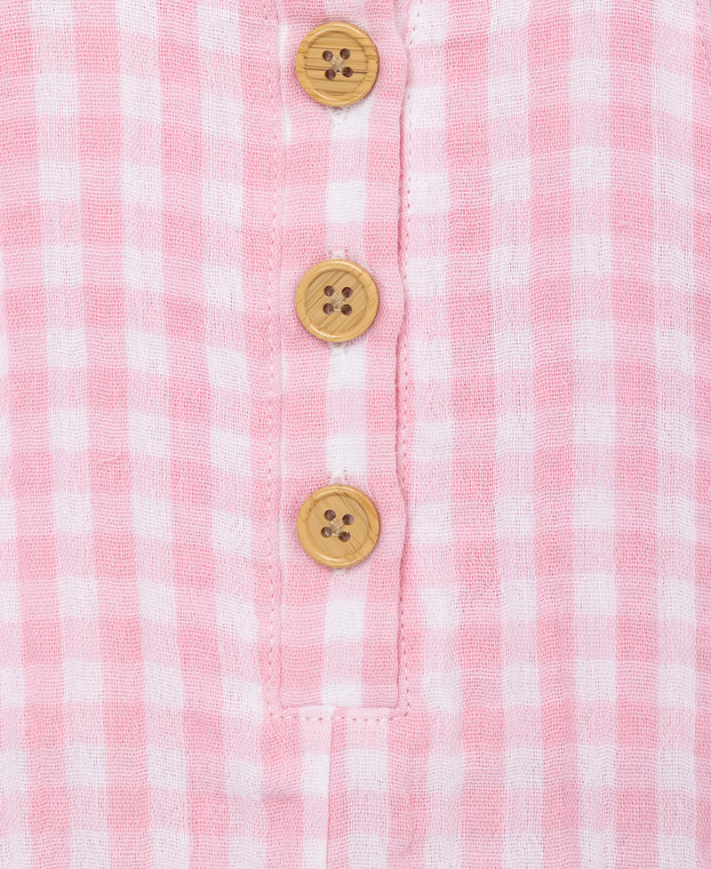 Gingham Gauze Jumper & Headband - Little Me