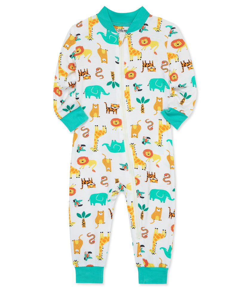 Safari Zip Front Bamboo Pajama - Little Me
