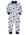 Construction Zip Front Bamboo Pajama - Little Me