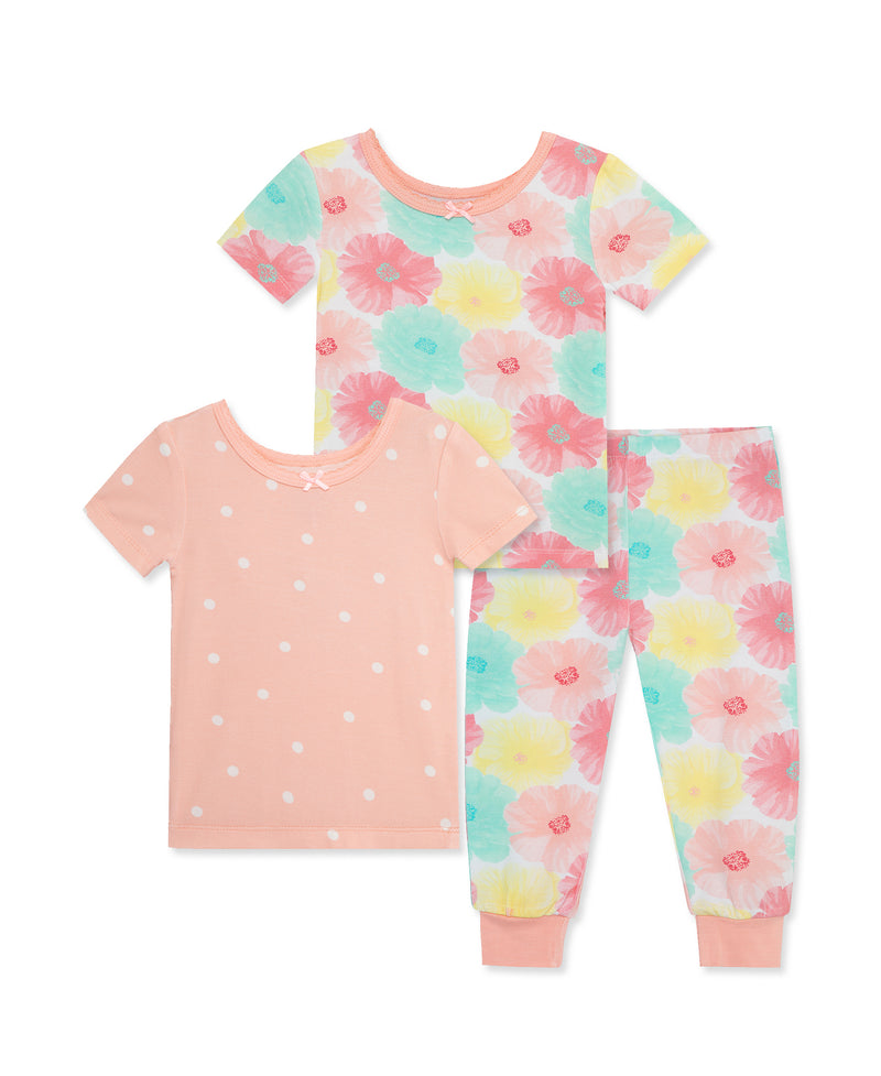 Floral 3-Piece Bamboo Pajama Set - Little Me