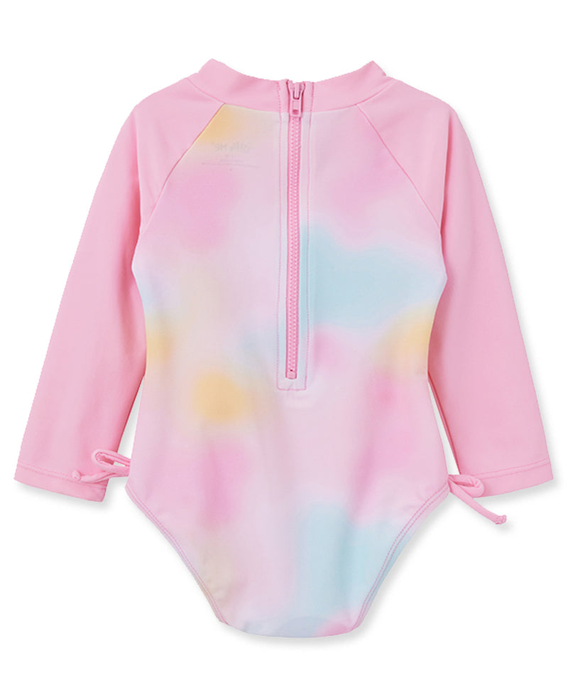 UPF 50+ Pineapple Long Sleeve One-Piece Rash Guard - Little Me