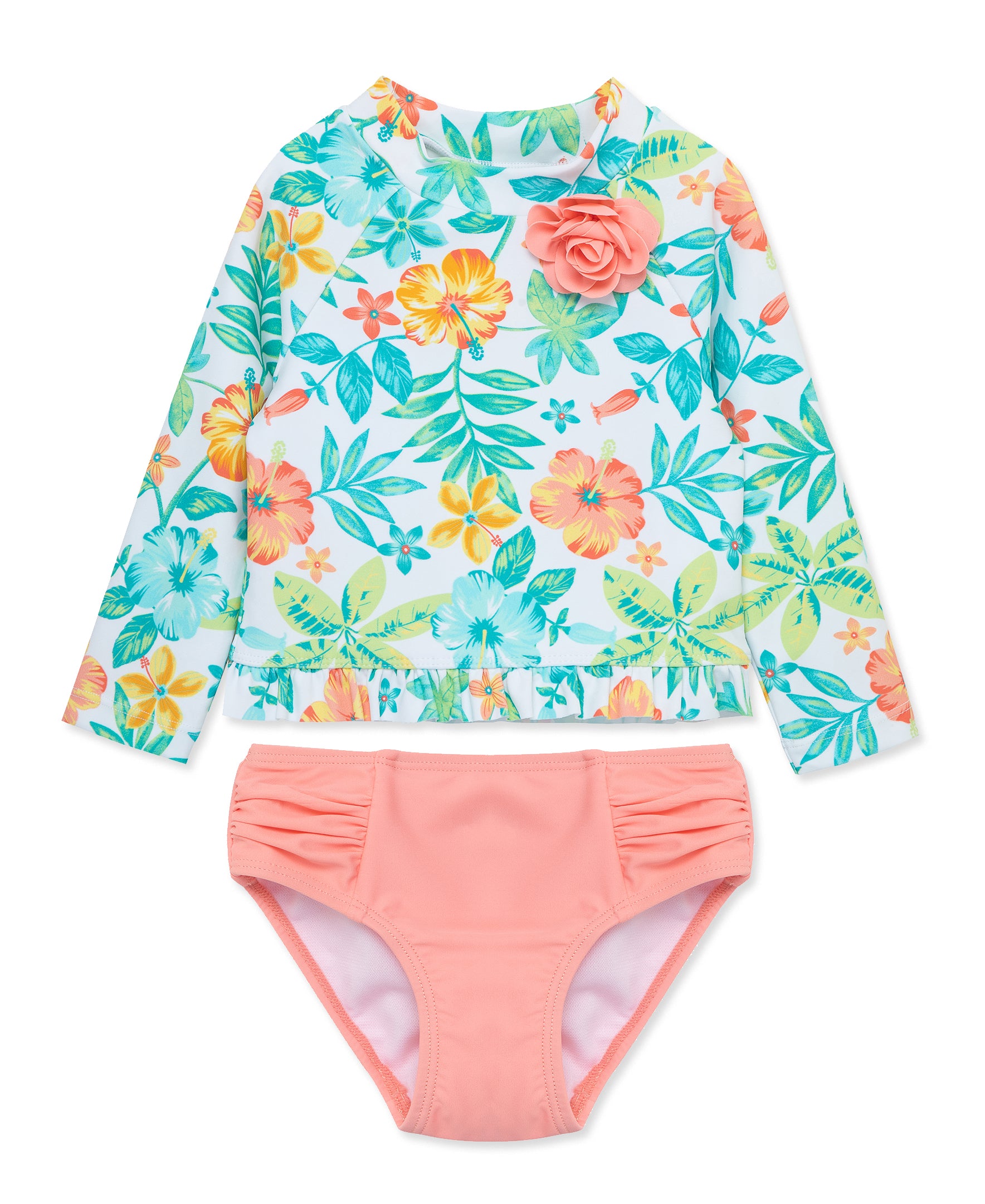 Tropical Two-Piece Infant Long Sleeve Rashguard (6M-24M) - Little Me