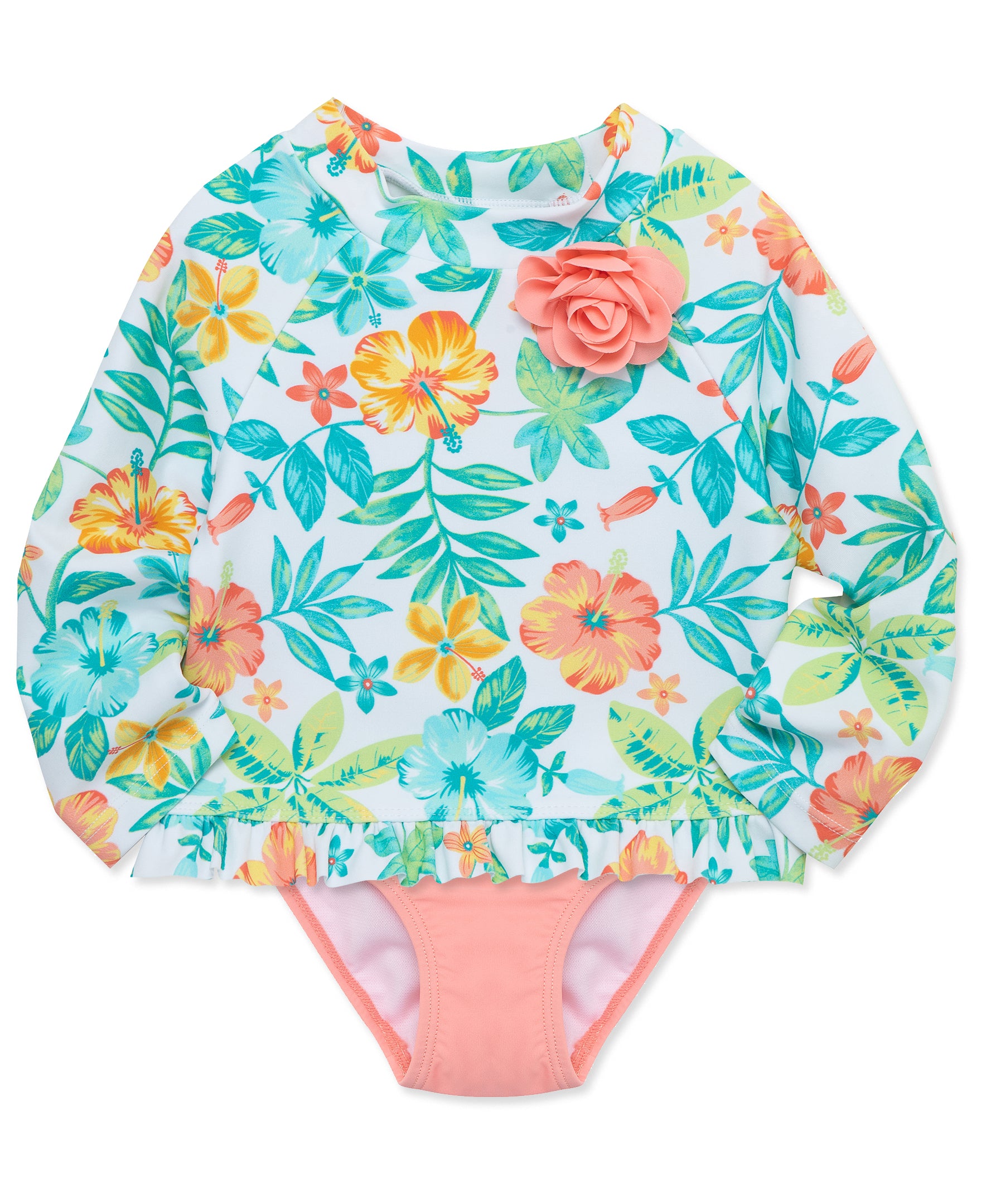 Tropical Two-Piece Infant Long Sleeve Rashguard (6M-24M) - Little Me