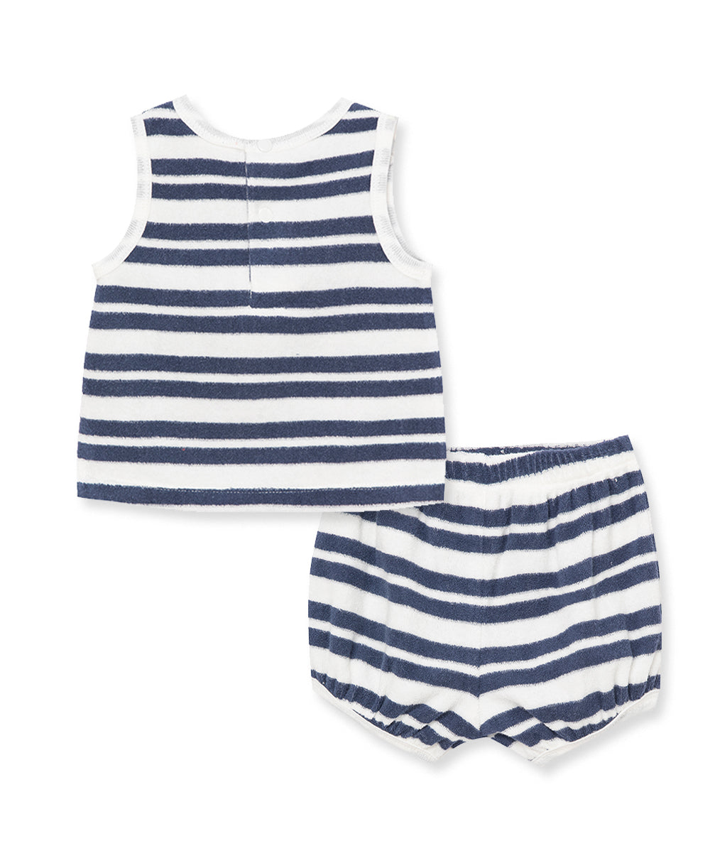 Navy Stripe 2Pc Set - Little Me