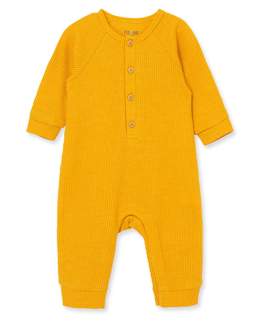 Focus Kids Yellow Coverall (3M-12M) - Little Me