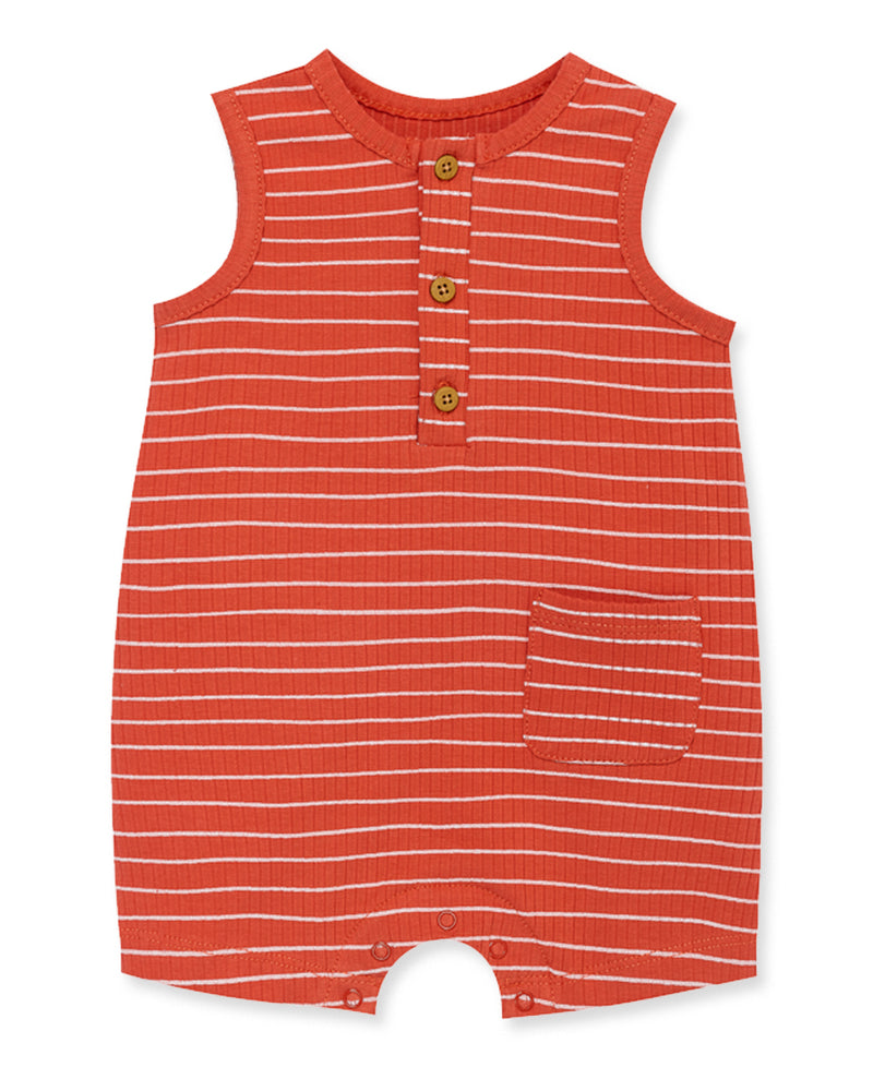 Focus Kids Cranberry Rib Romper - Little Me