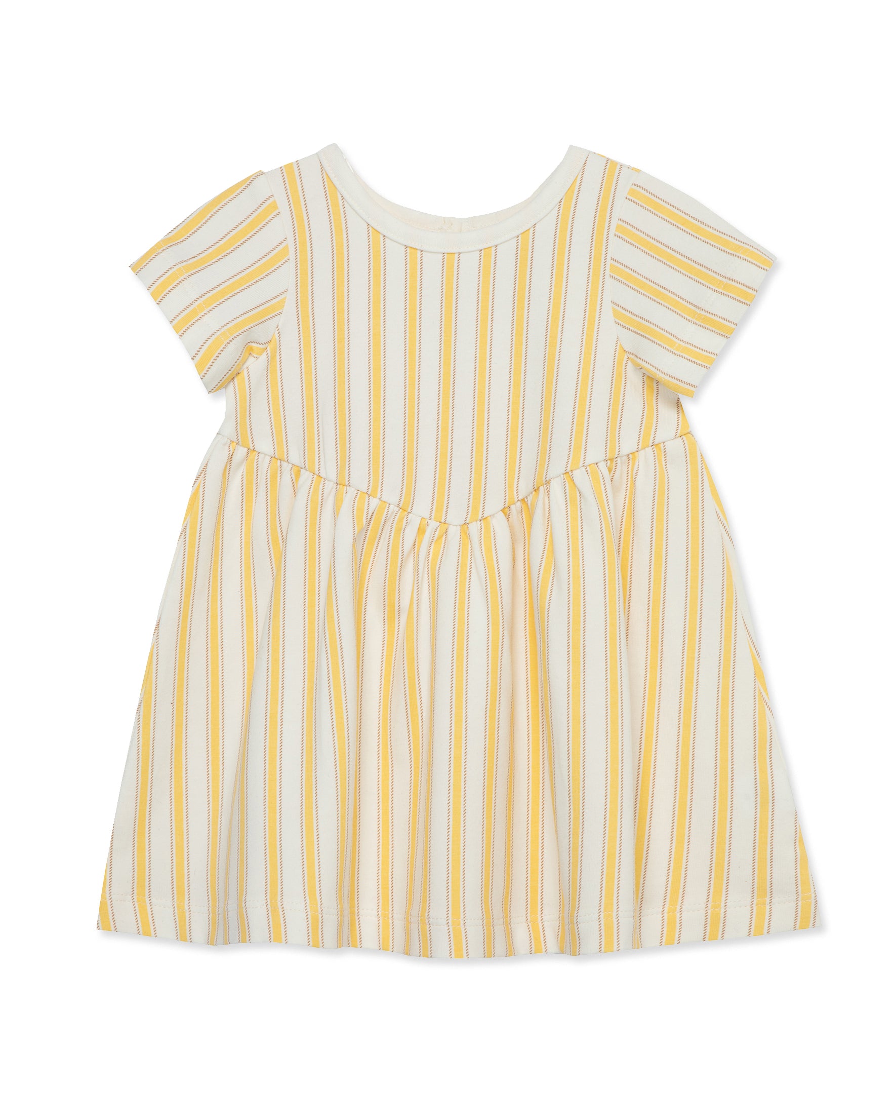 Focus Kids Yellow Stripe Jersey Dress Set(12M-24M) - Little Me