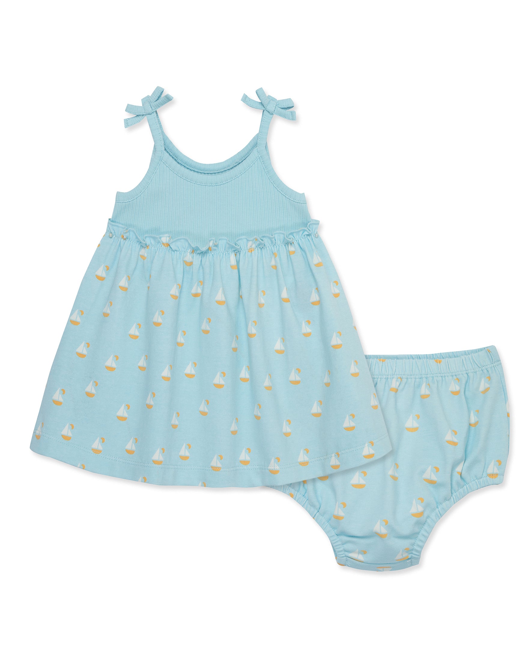 Focus Kids Blue Sail Away Dress Set(12M-24M) - Little Me