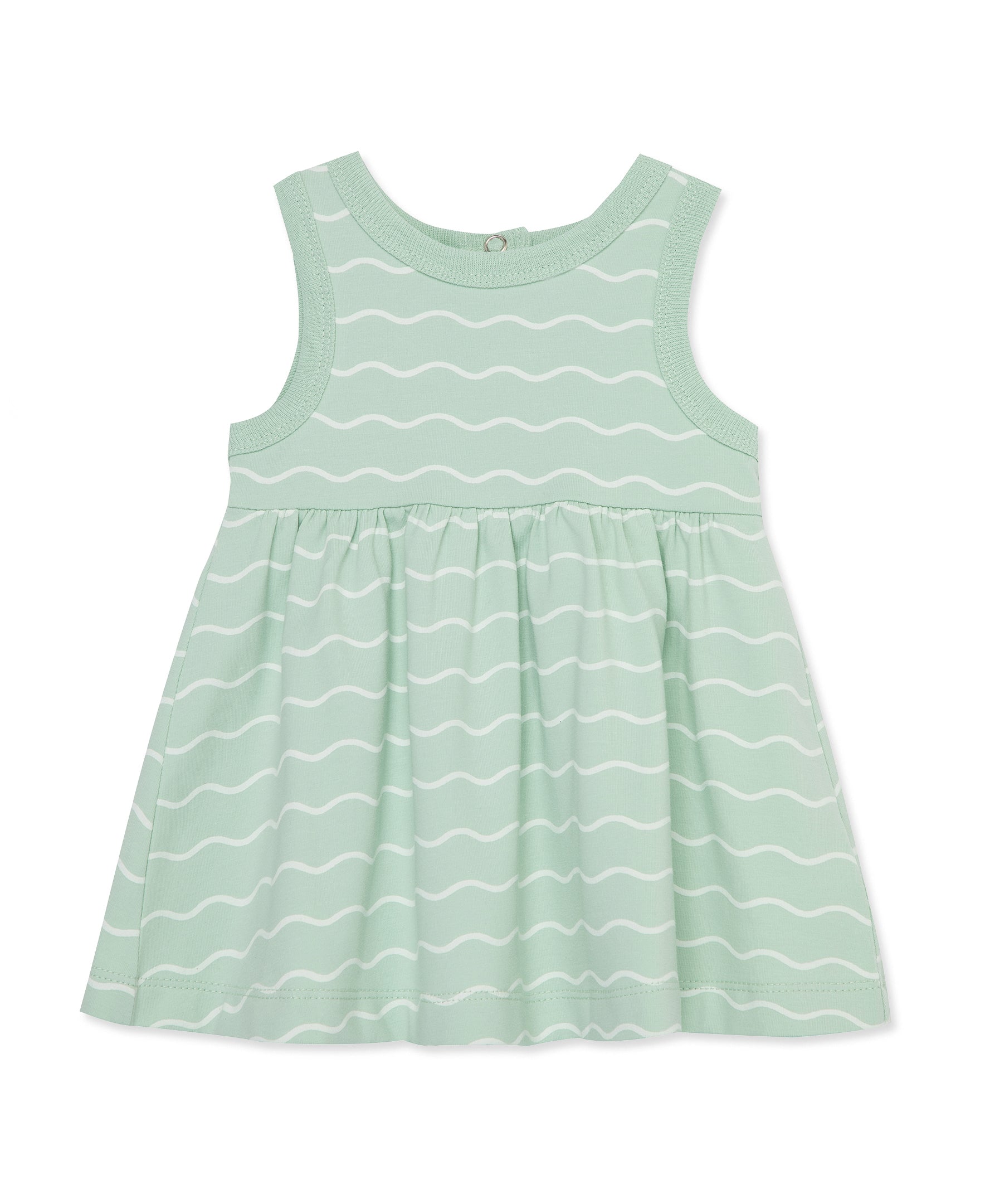 Focus Kids Green Stripe Dress Set(12M-24M) - Little Me