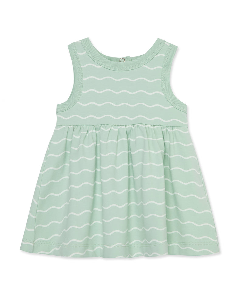 Focus Kids Celadone Stripe Dress Set(3M-12M) - Little Me